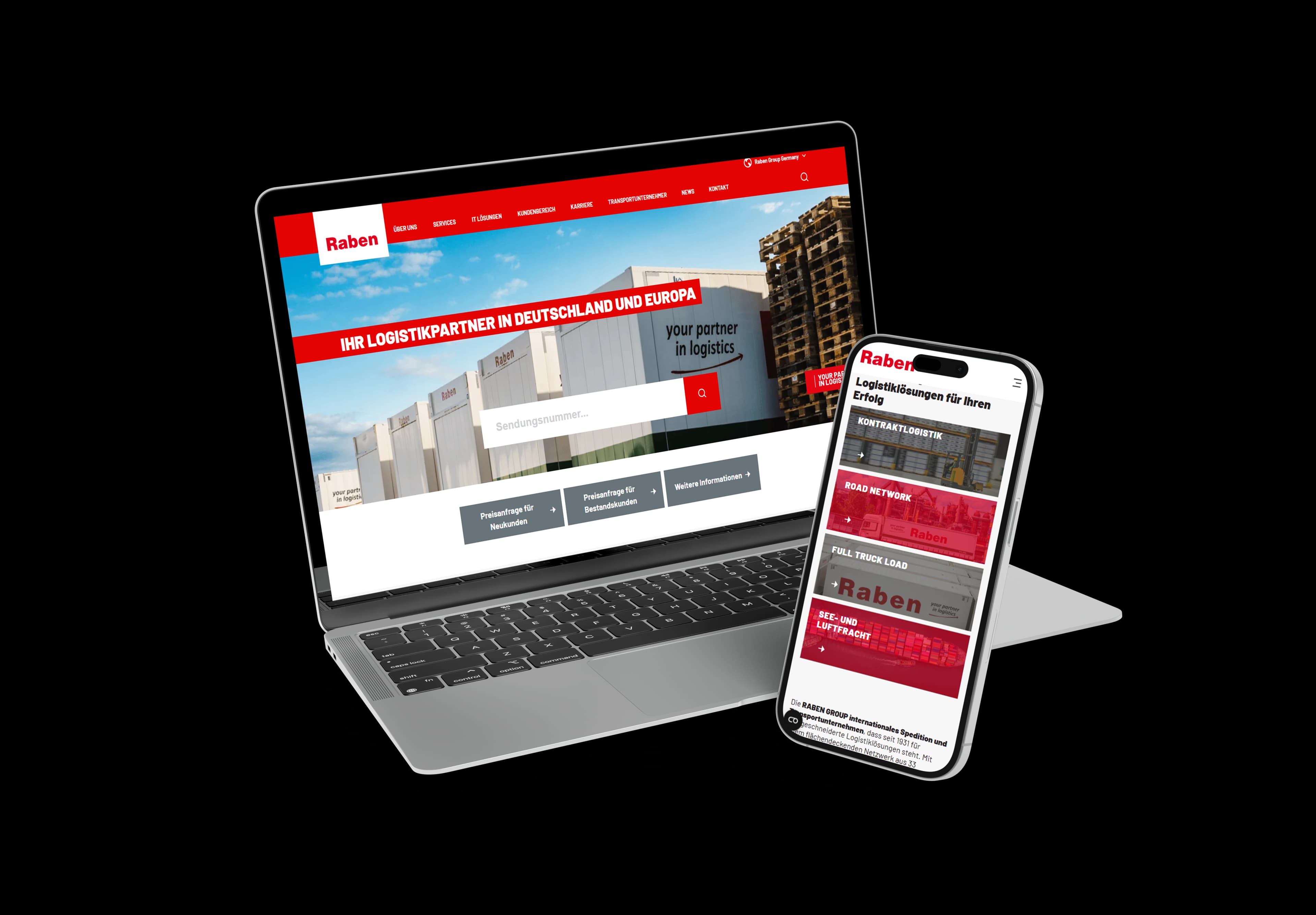 Raben Group Germany Website Screenshot